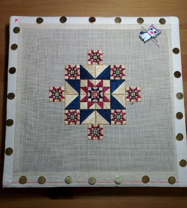 Stars finished on Liberty Stars counted canvas project