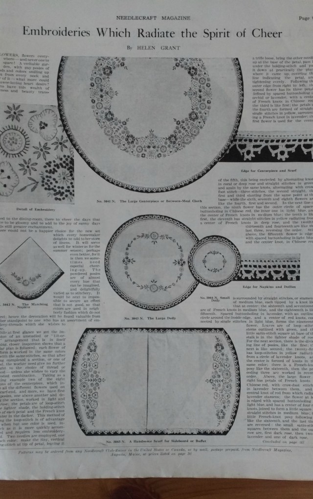 Needlecraft magazine embroidery project