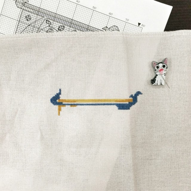 start on All Shall Be Well cross-stitch pattern