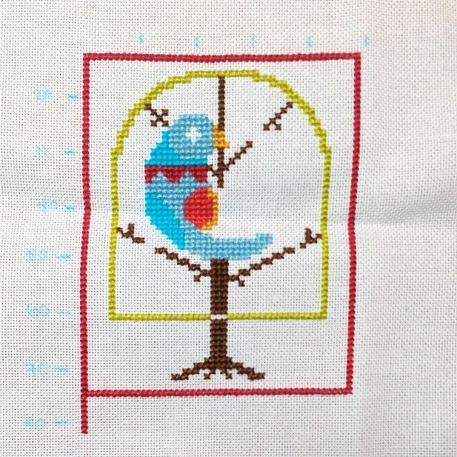 partridge cross-stitch