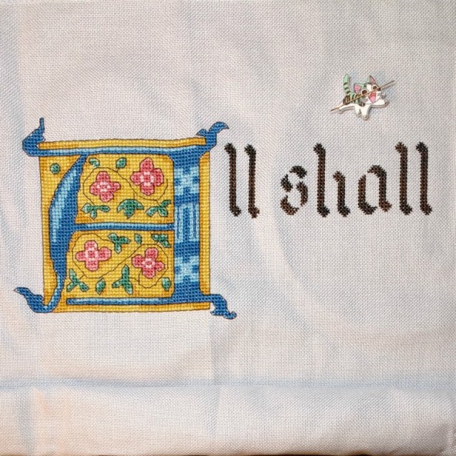 all shall be well cross-stitch progress
