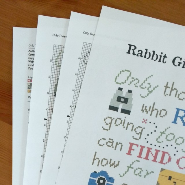 preview of only those who risk rabbit girl crafts cross-stitch pattern